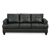 black leather couches. unique black bowery hill contemporary tufted leather sofa in black for couches l
